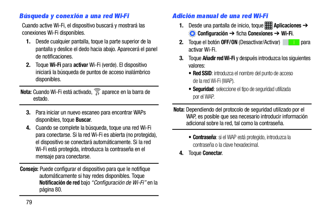 Búsqueda y conexión a una red Wi-Fi Adición manual de una red Wi-Fi