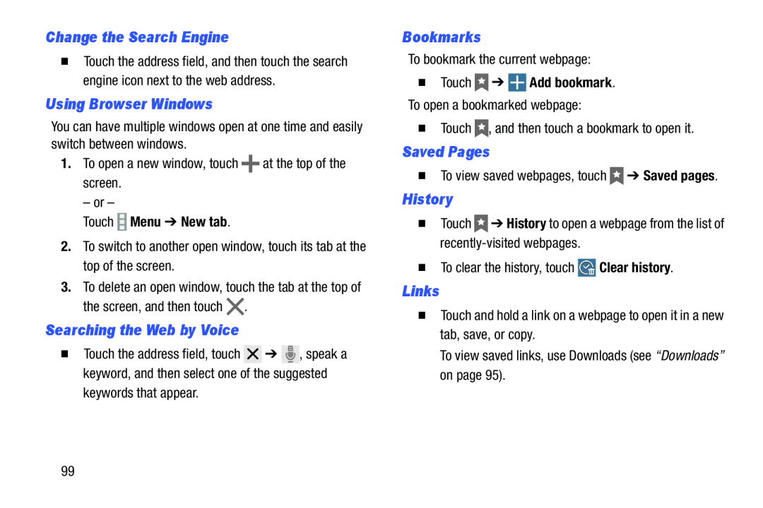 Bookmarks Galaxy Note Pro 12.2 Wi-Fi