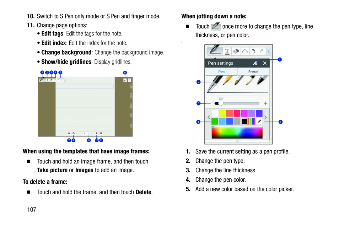 �Touch and hold the frame, and then touch Delete Galaxy Note Pro 12.2 Wi-Fi