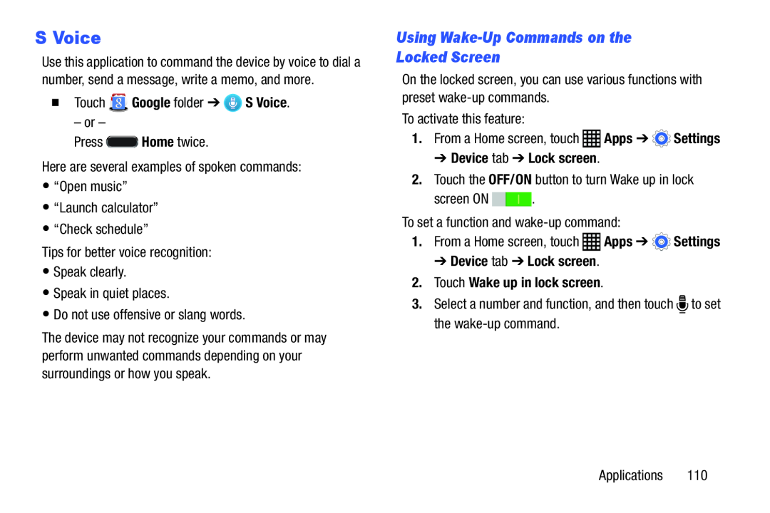 Using Wake-UpCommands on the Locked Screen