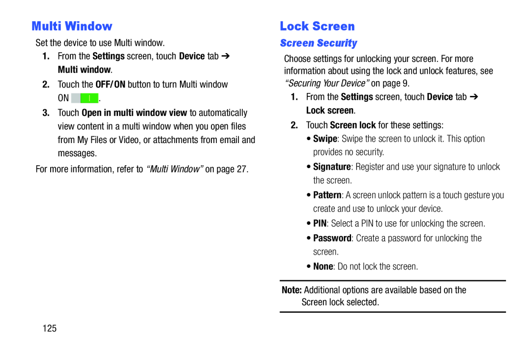 Lock Screen Galaxy Note Pro 12.2 Wi-Fi