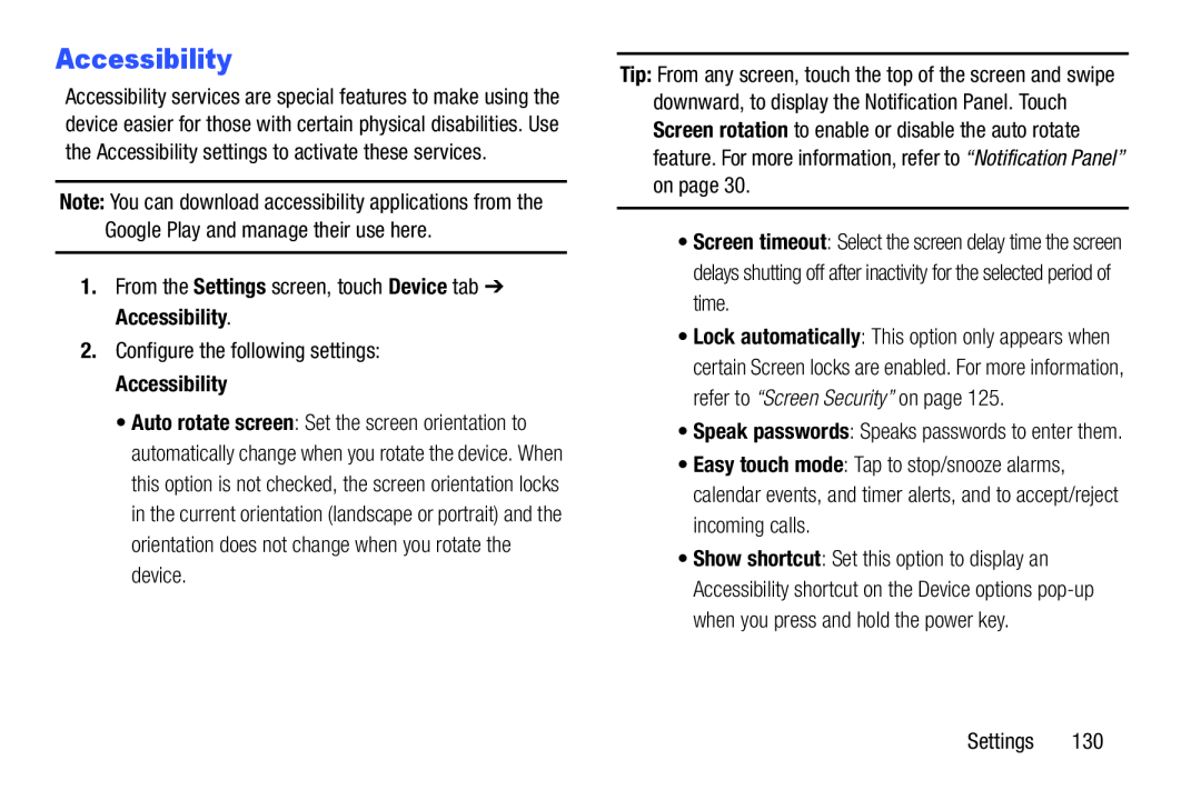 Accessibility Galaxy Note Pro 12.2 Wi-Fi