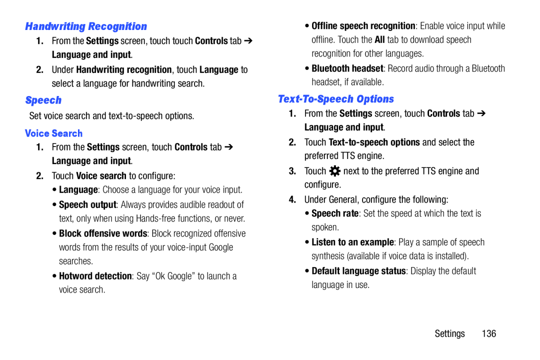 Text-To-SpeechOptions Galaxy Note Pro 12.2 Wi-Fi