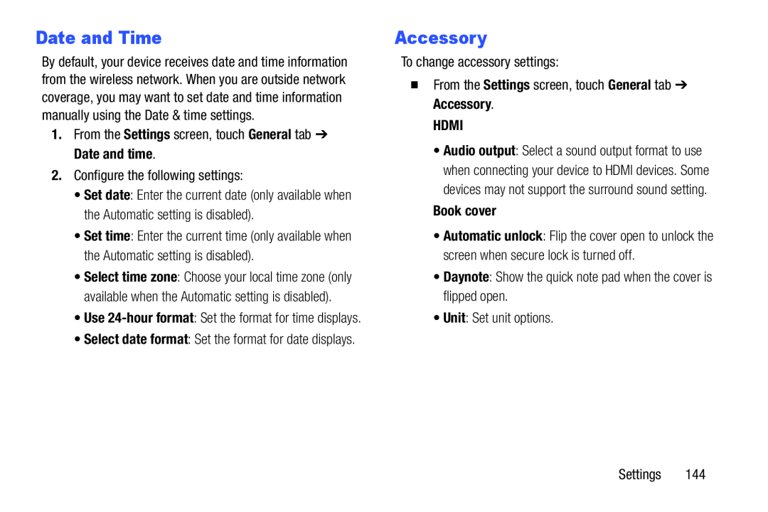 Date and Time Galaxy Note Pro 12.2 Wi-Fi