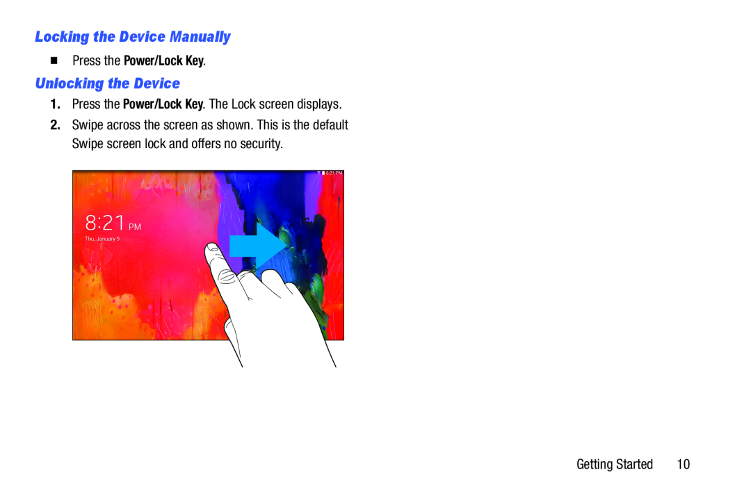 Locking the Device Manually Galaxy Note Pro 12.2 Wi-Fi