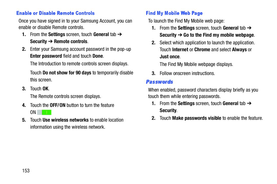 Passwords Galaxy Note Pro 12.2 Wi-Fi