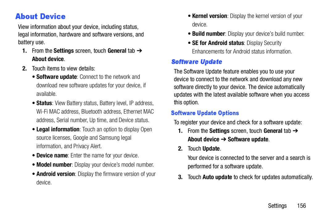 Software Update About Device