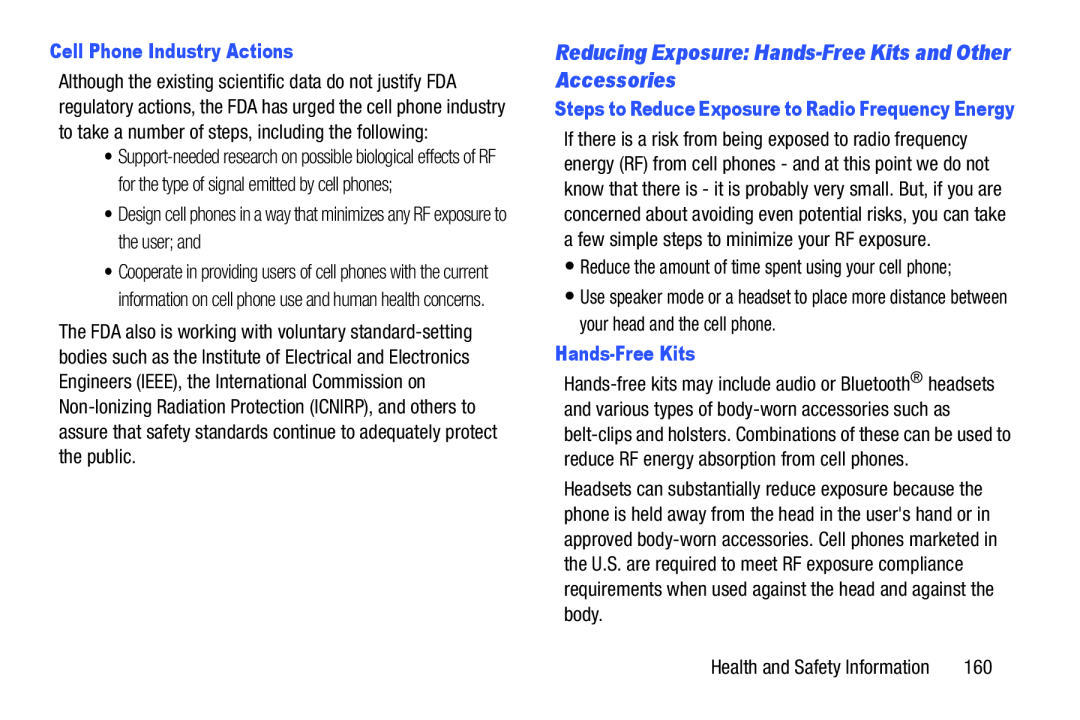 Reducing Exposure: Hands-FreeKits and Other Accessories Galaxy Note Pro 12.2 Wi-Fi