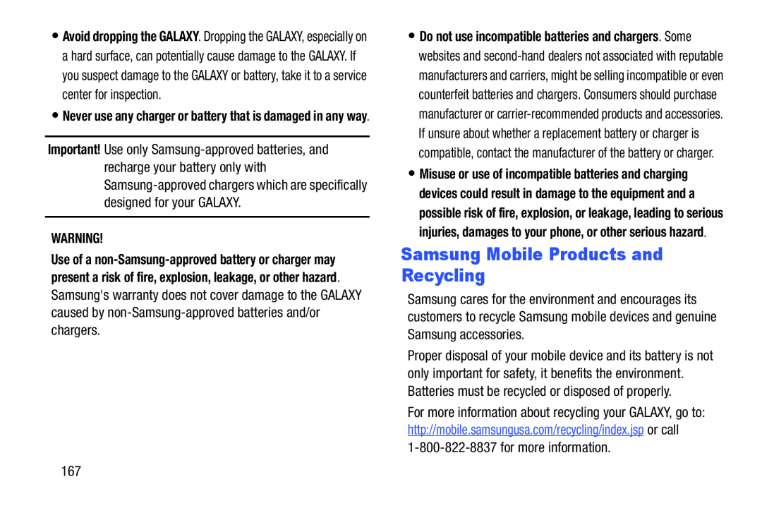 Samsung Mobile Products and Recycling