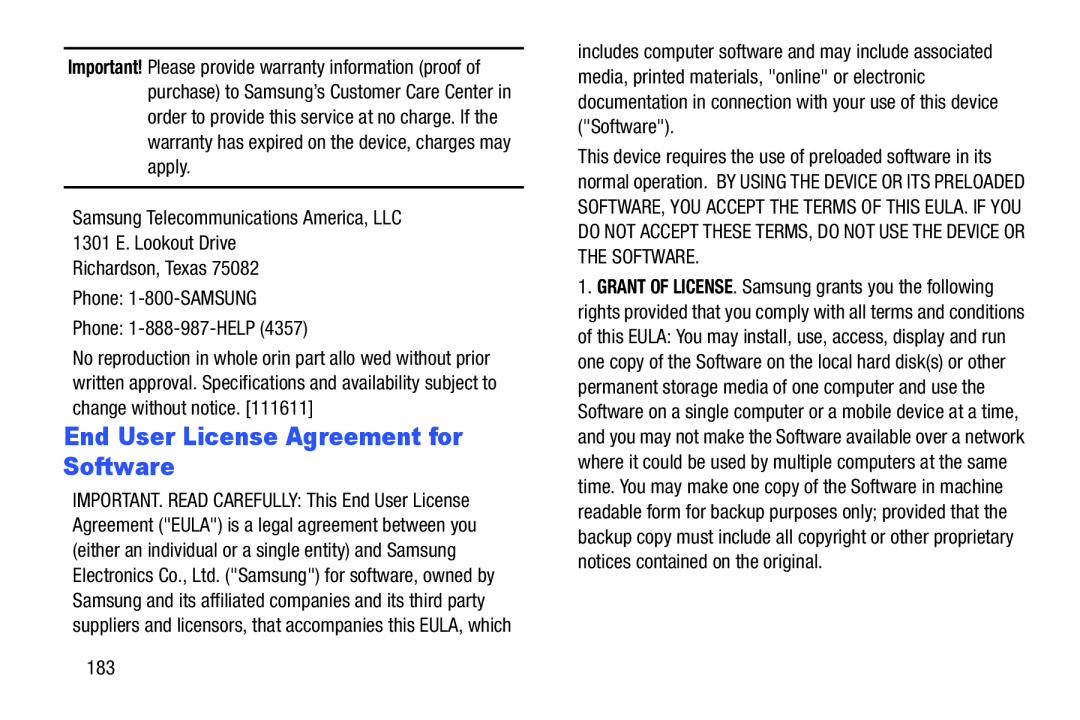 End User License Agreement for Software