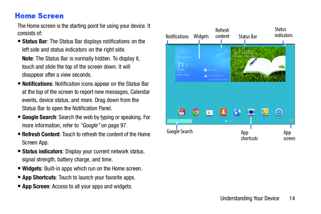 Home Screen Galaxy Note Pro 12.2 Wi-Fi