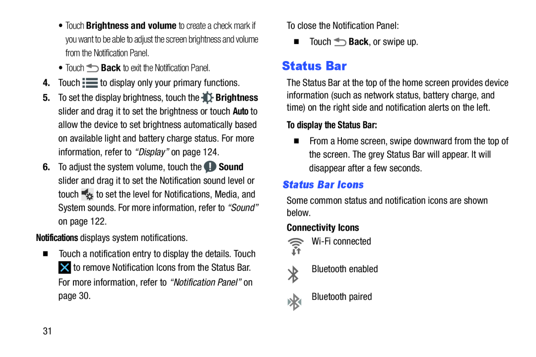 Status Bar Icons Galaxy Note Pro 12.2 Wi-Fi