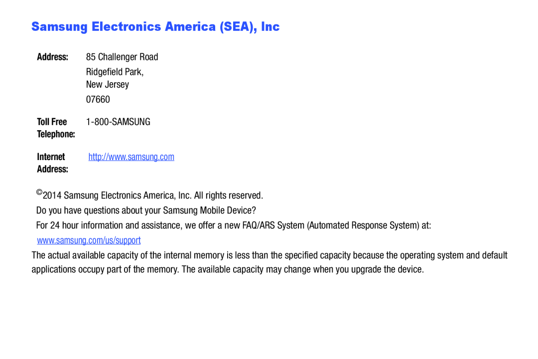 Samsung Electronics America (SEA), Inc Galaxy Note Pro 12.2 Wi-Fi