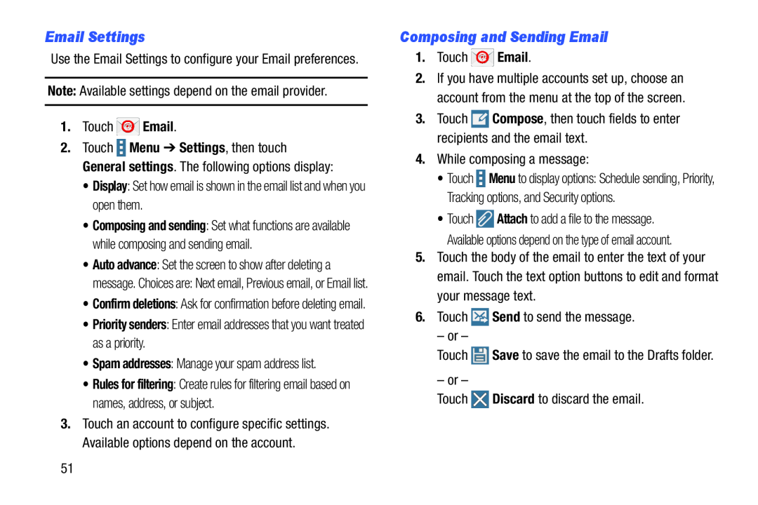 Composing and Sending Email Galaxy Note Pro 12.2 Wi-Fi