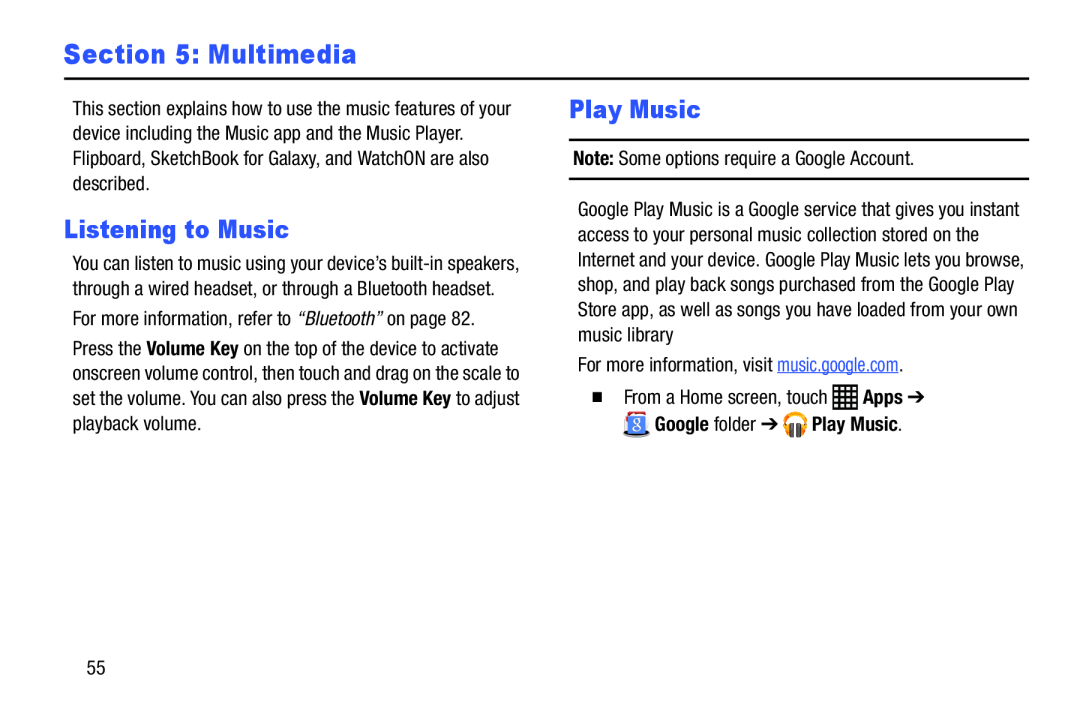 Section 5: Multimedia Galaxy Note Pro 12.2 Wi-Fi