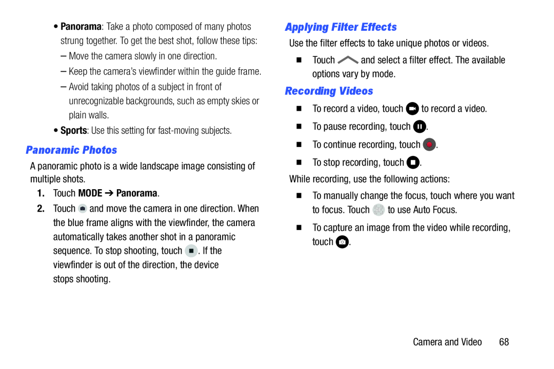 Panoramic Photos Applying Filter Effects