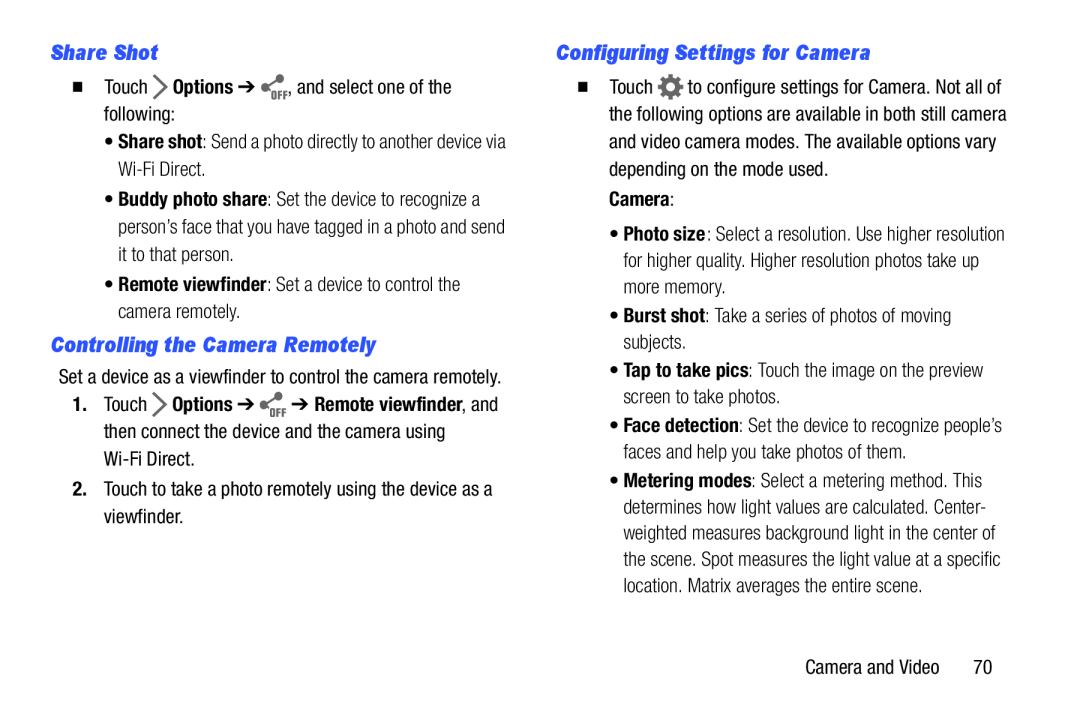 Share Shot Controlling the Camera Remotely