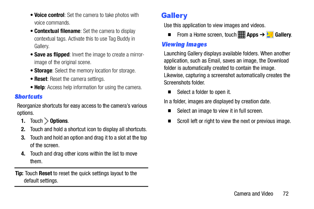 Shortcuts Galaxy Note Pro 12.2 Wi-Fi