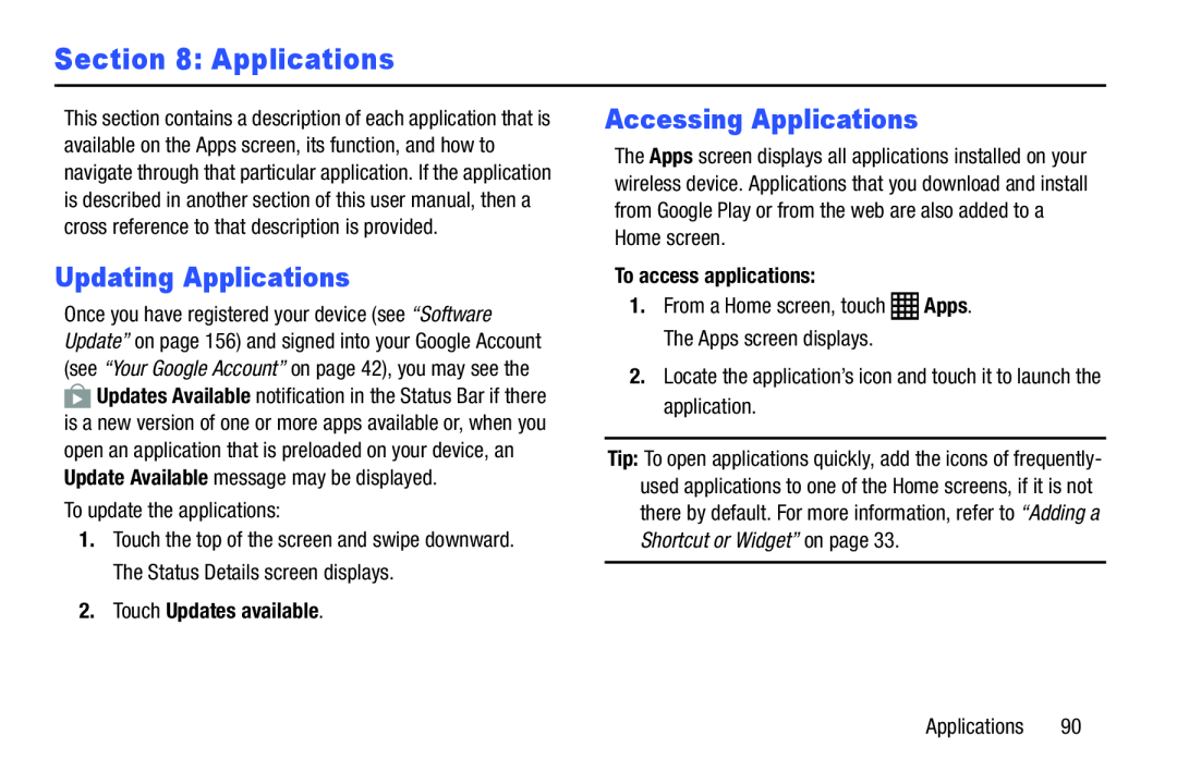 Updating Applications Galaxy Note Pro 12.2 Wi-Fi