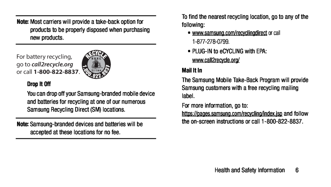 call2recycle.org Galaxy Note Pro 12.1 AT&T