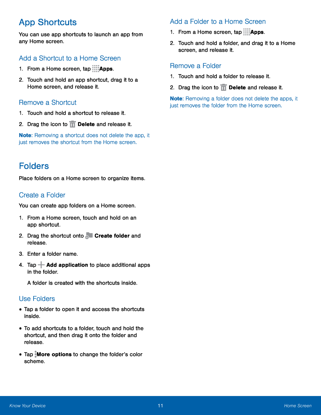 App Shortcuts Galaxy Note Pro 12.1 AT&T