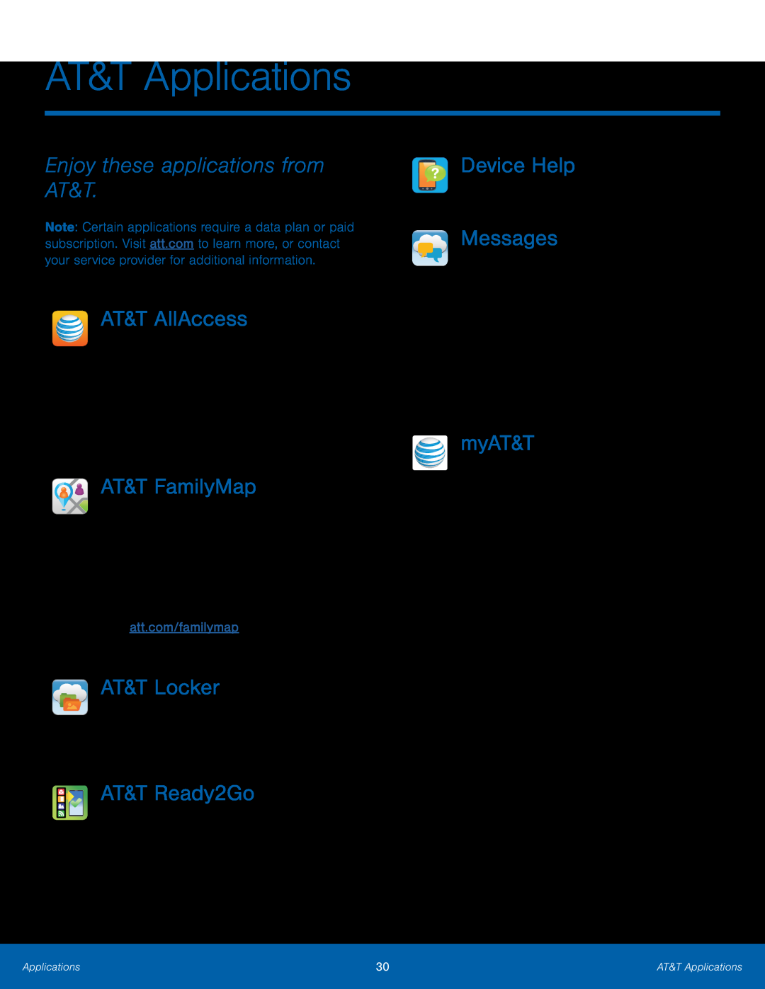 Enjoy these applications from AT&T AT&T AllAccess