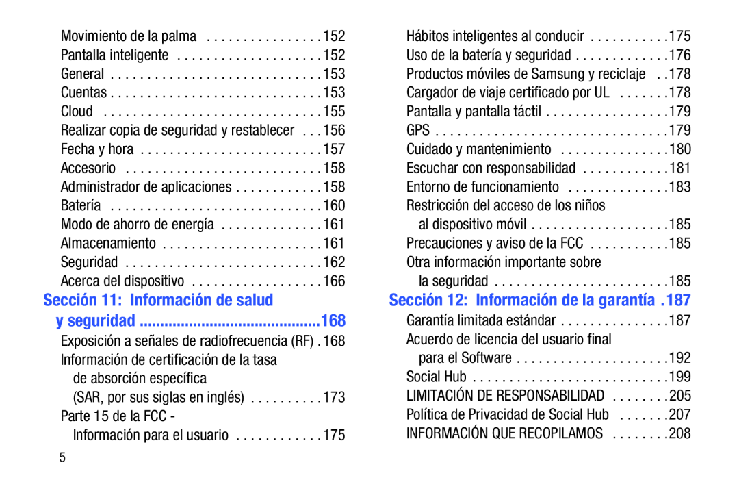 y seguridad Sección 11: Información de salud