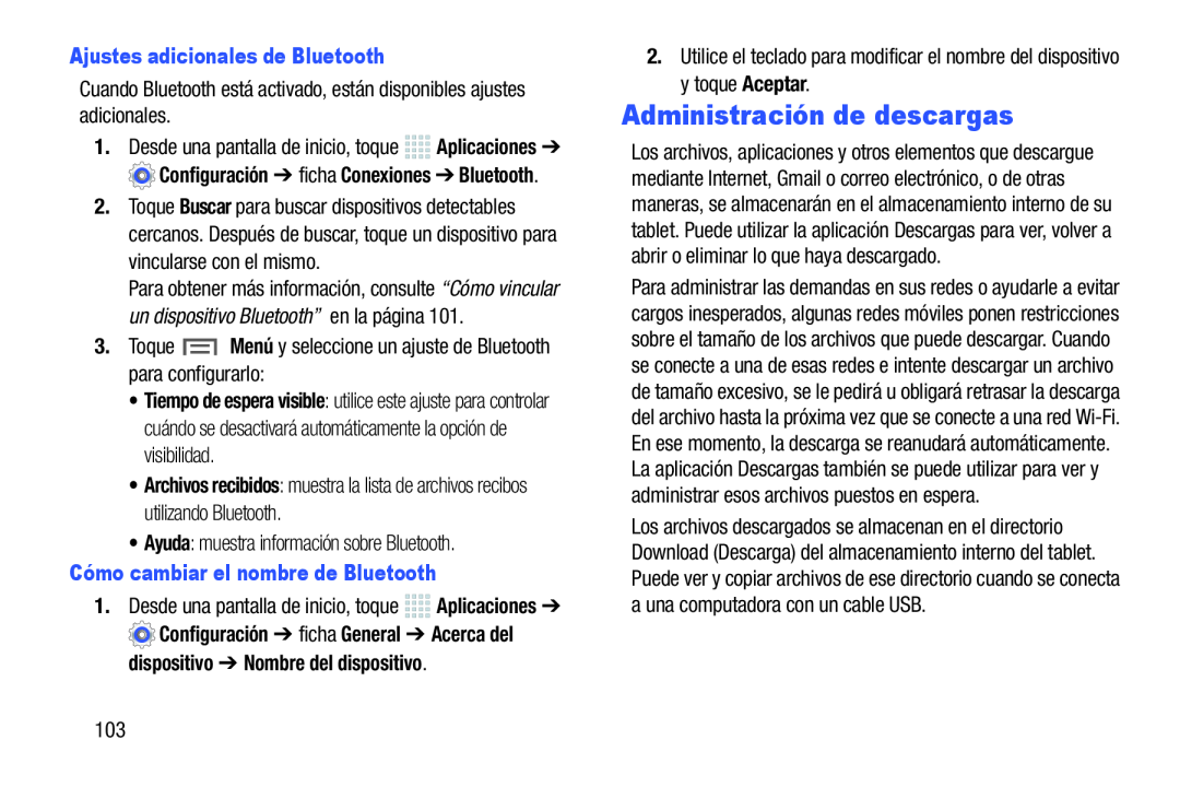 Administración de descargas Galaxy Note 10.0 Wi-Fi