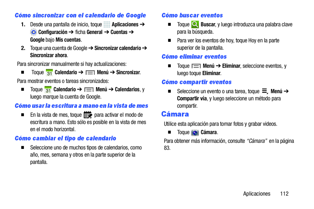 Cómo cambiar el tipo de calendario Cómo buscar eventos