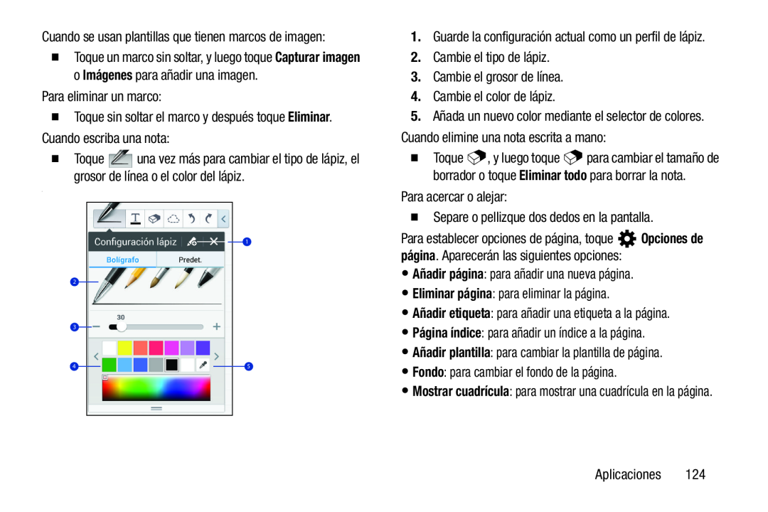 Página índice Galaxy Note 10.1 2014 Edition S-Pen