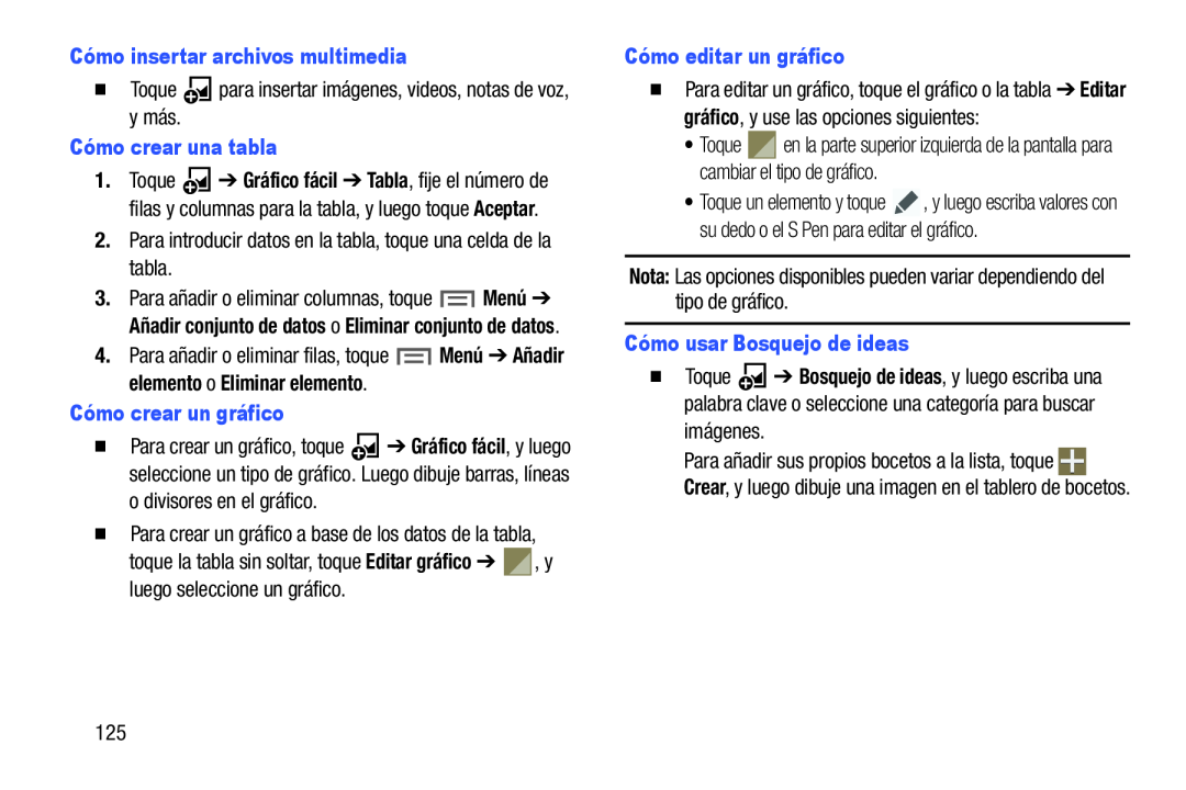 Cómo insertar archivos multimedia Cómo crear una tabla