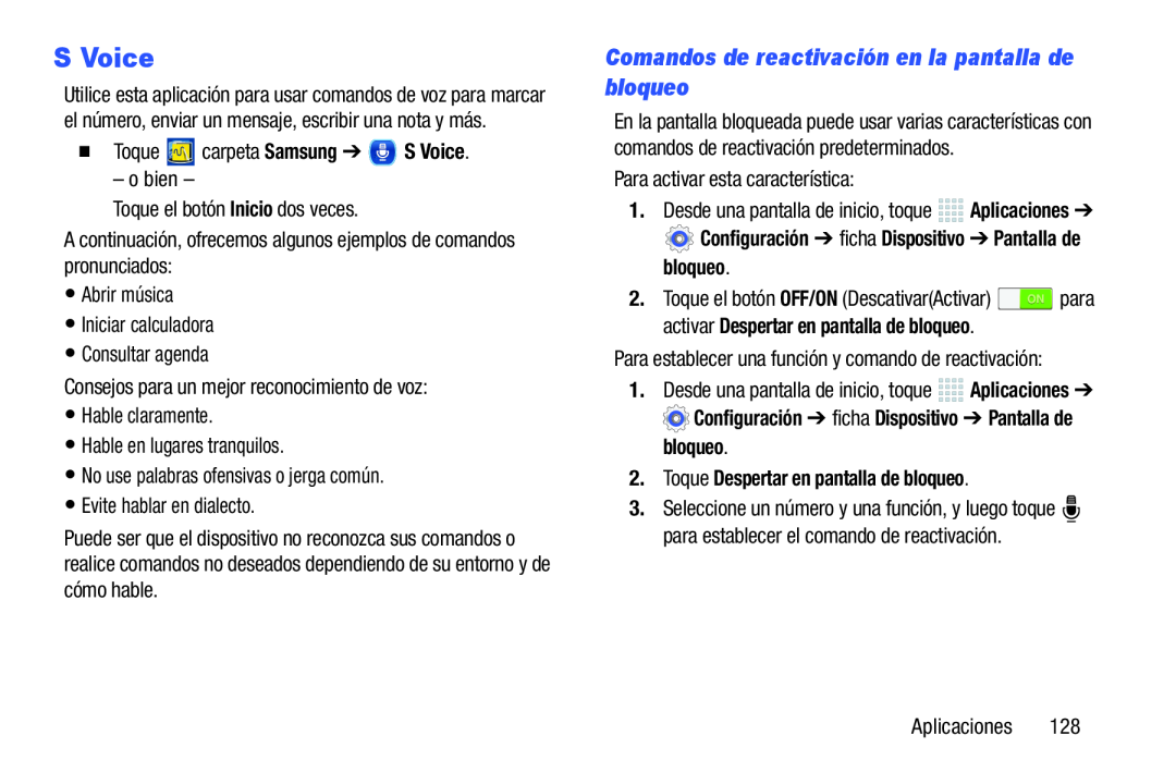 Comandos de reactivación en la pantalla de bloqueo Galaxy Note 10.0 Wi-Fi