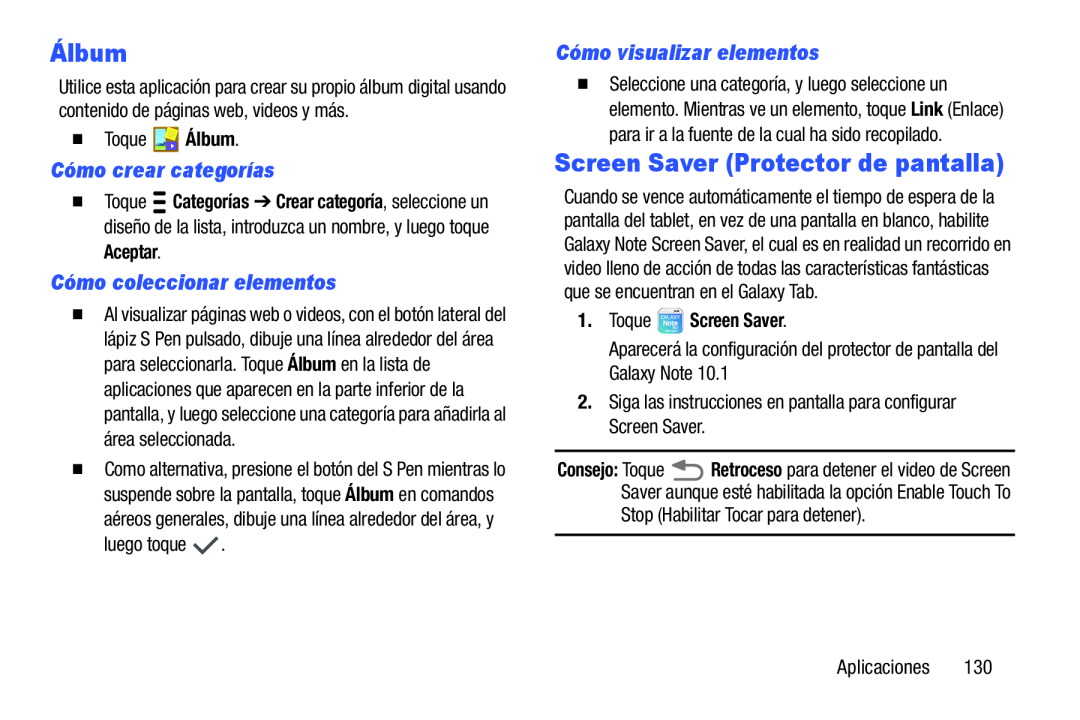 Cómo crear categorías Galaxy Note 10.1 2014 Edition S-Pen