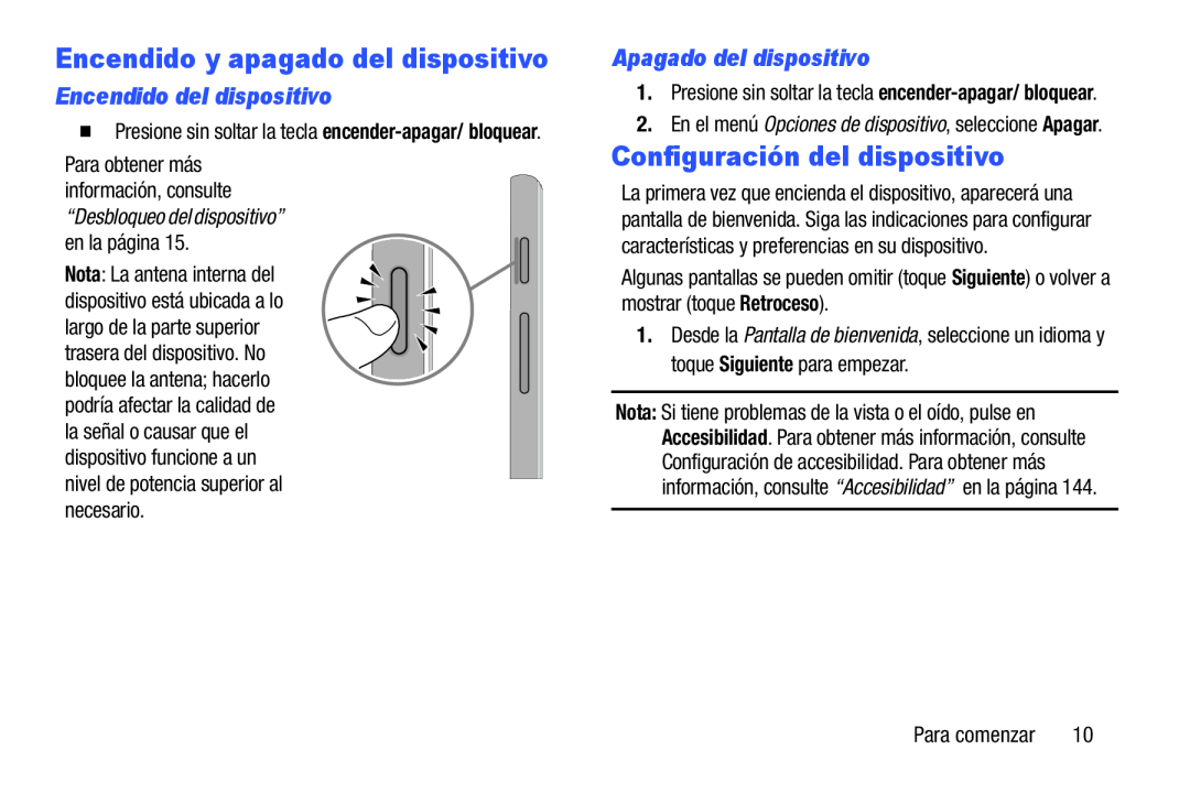 Encendido del dispositivo Galaxy Note 10.1 2014 Edition S-Pen