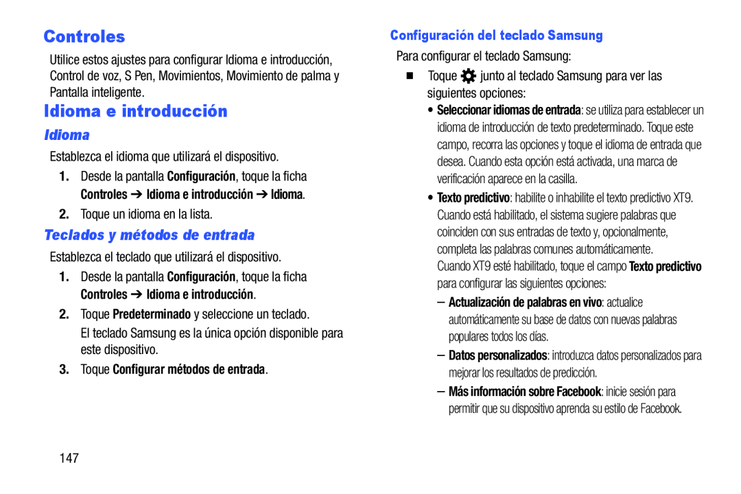 Controles Galaxy Note 10.0 Wi-Fi