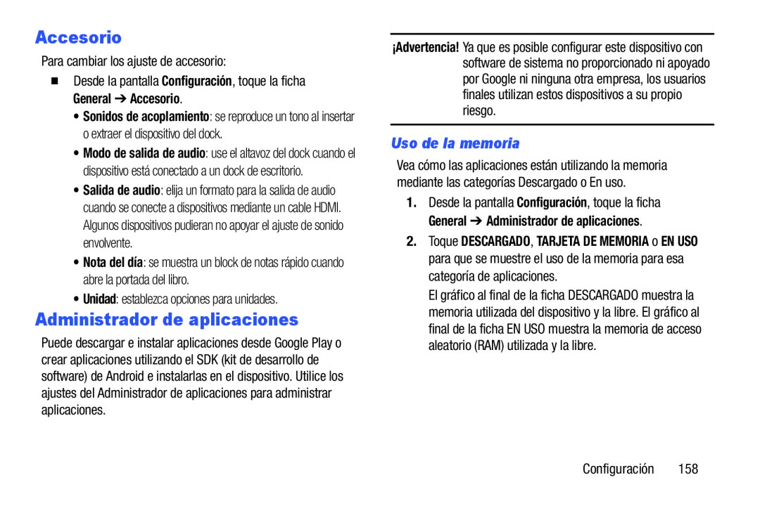 Administrador de aplicaciones Galaxy Note 10.0 Wi-Fi