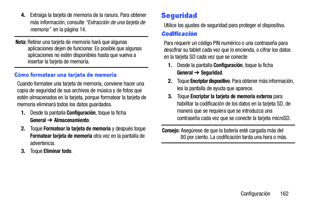 Seguridad Galaxy Note 10.0 Wi-Fi