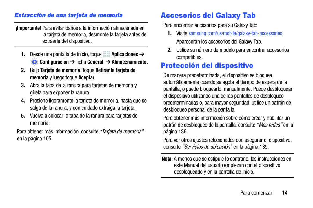 Protección del dispositivo Galaxy Note 10.0 Wi-Fi