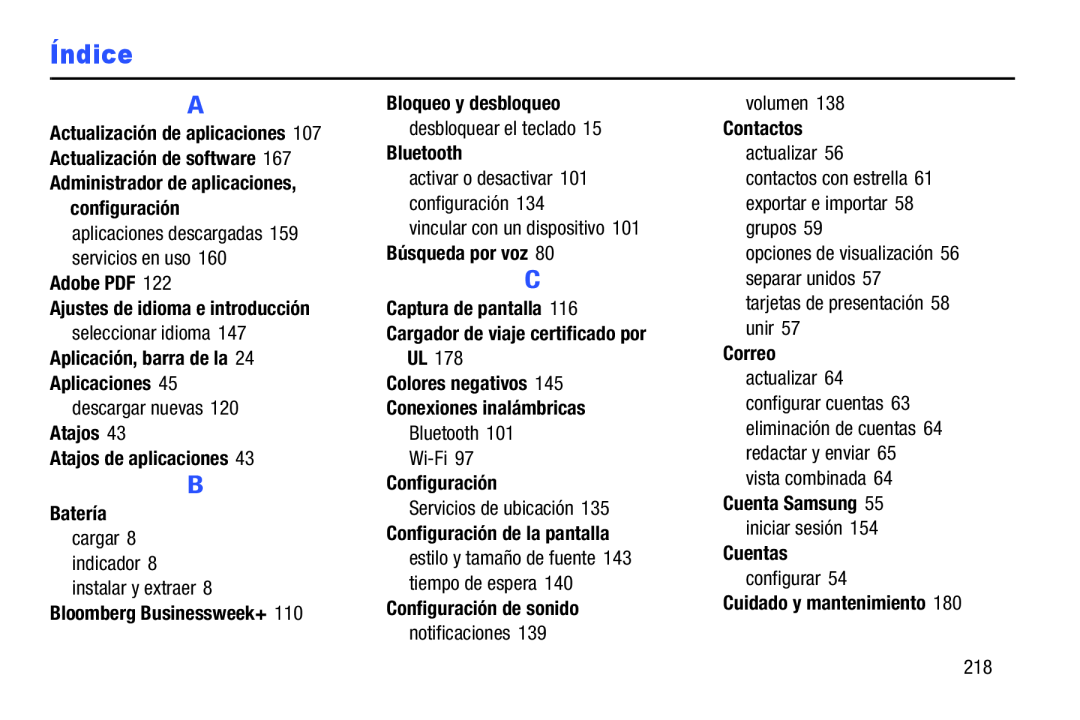 Índice Galaxy Note 10.1 2014 Edition S-Pen