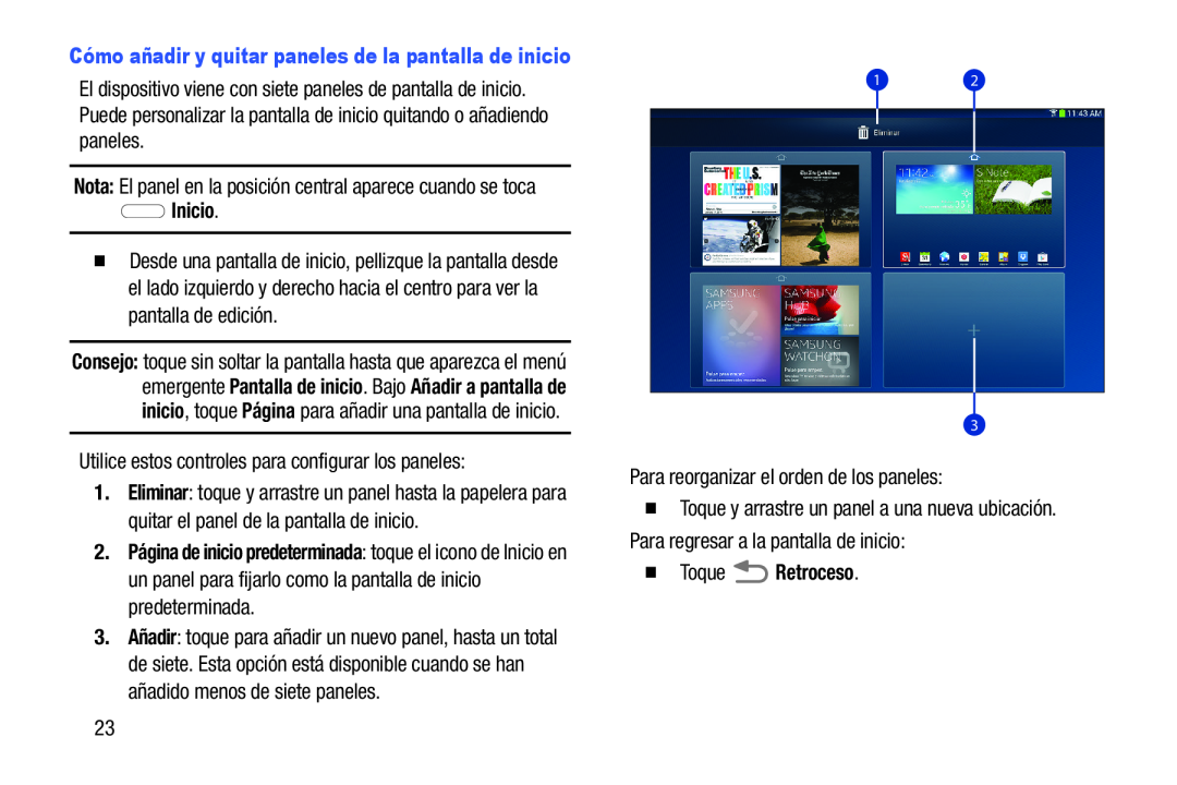 Página de inicio predeterminada Galaxy Note 10.0 Wi-Fi