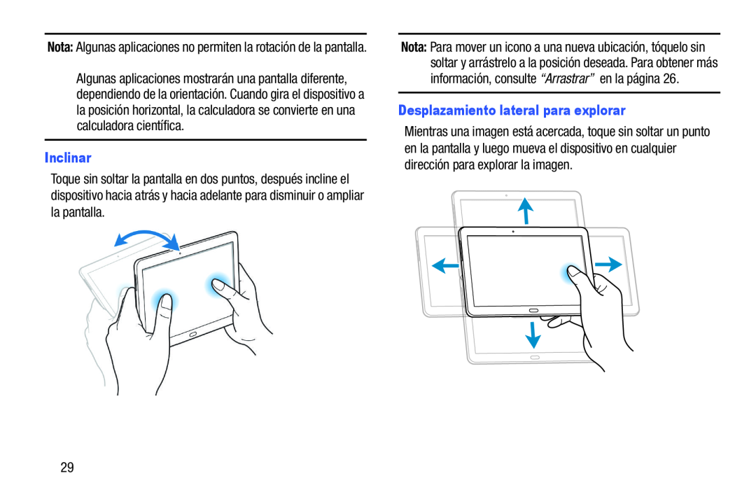 Desplazamiento lateral para explorar Galaxy Note 10.0 Wi-Fi