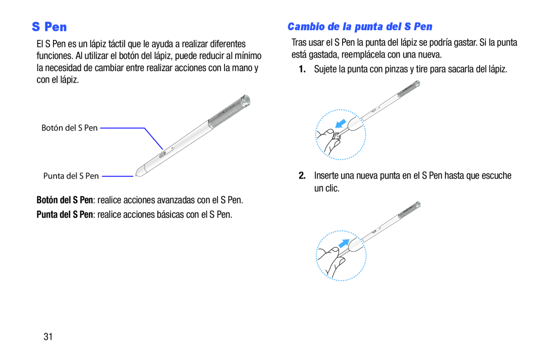 Cambio de la punta del S Pen Galaxy Note 10.1 2014 Edition S-Pen