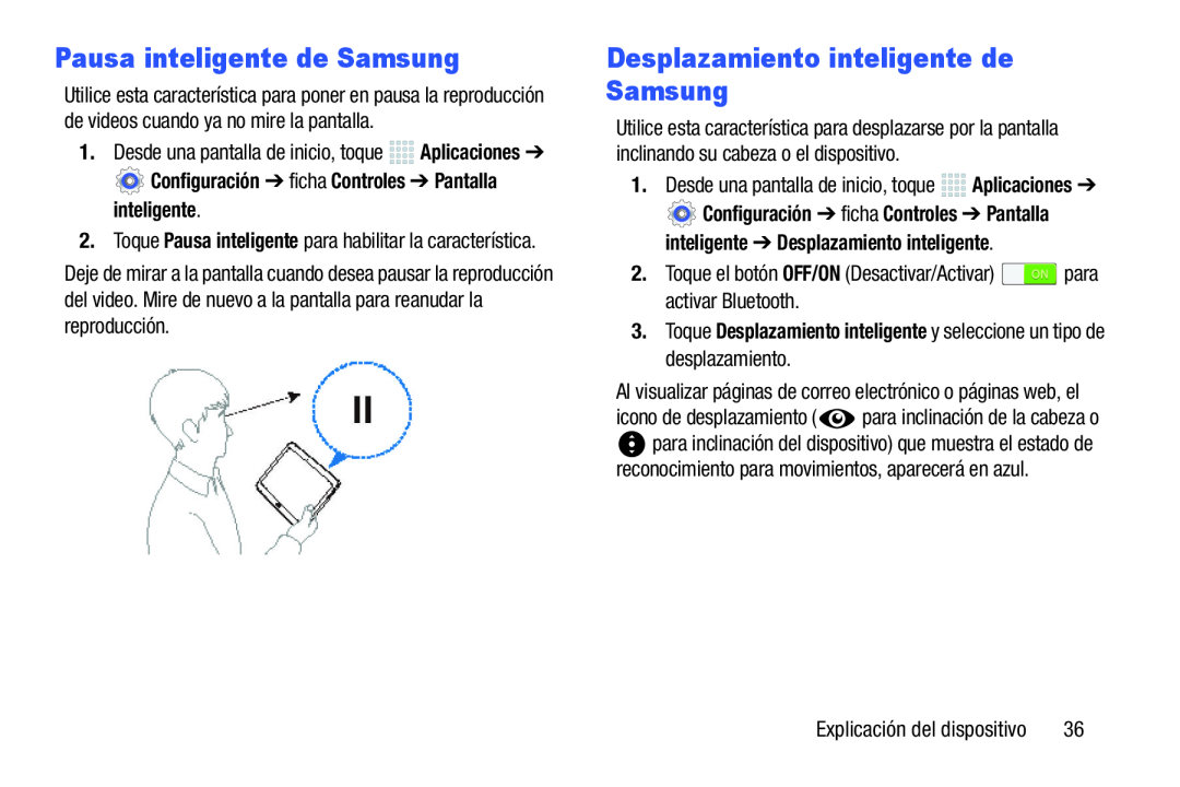 Pausa inteligente de Samsung Galaxy Note 10.1 2014 Edition S-Pen