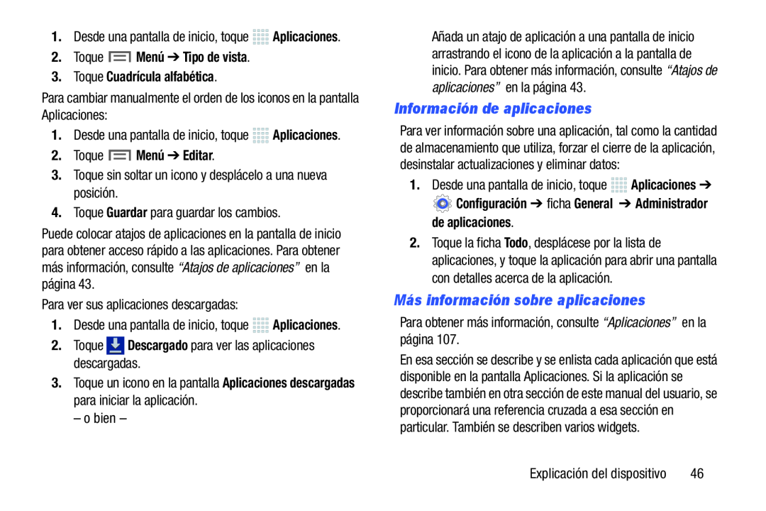 Información de aplicaciones Más información sobre aplicaciones