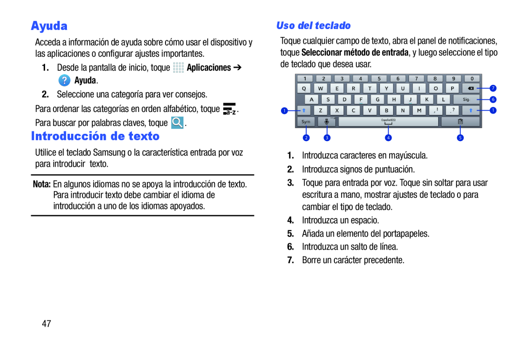 Uso del teclado Galaxy Note 10.1 2014 Edition S-Pen