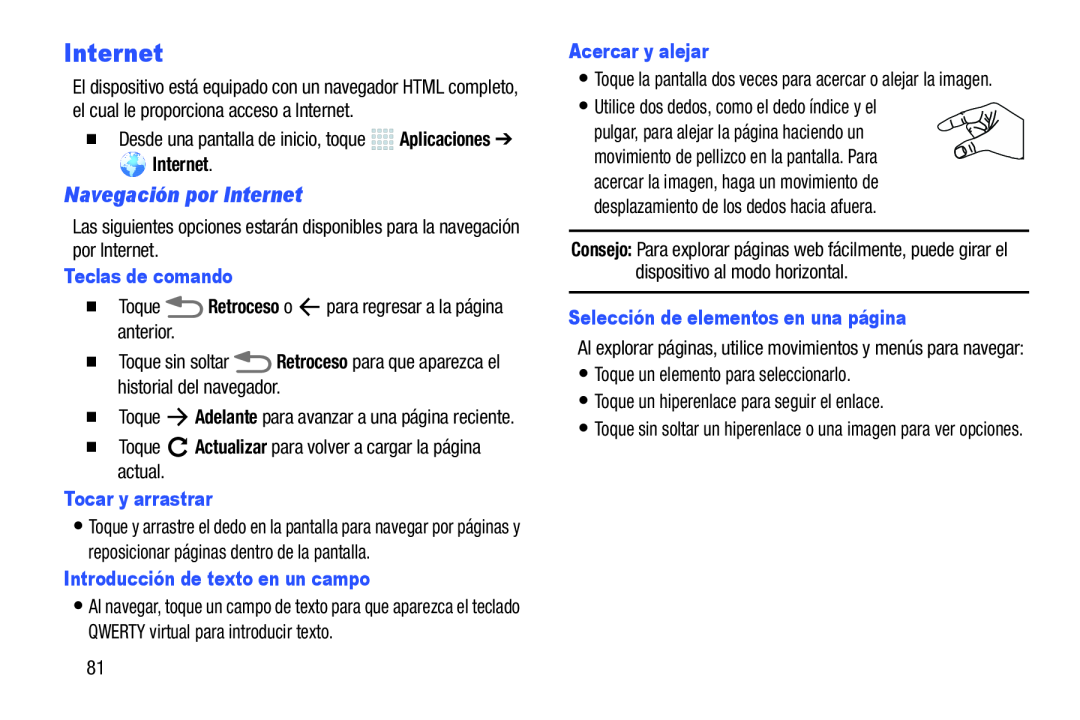 Navegación por Internet Galaxy Note 10.0 Wi-Fi