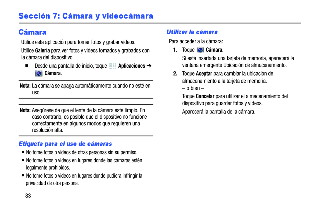 Utilizar la cámara Galaxy Note 10.0 Wi-Fi