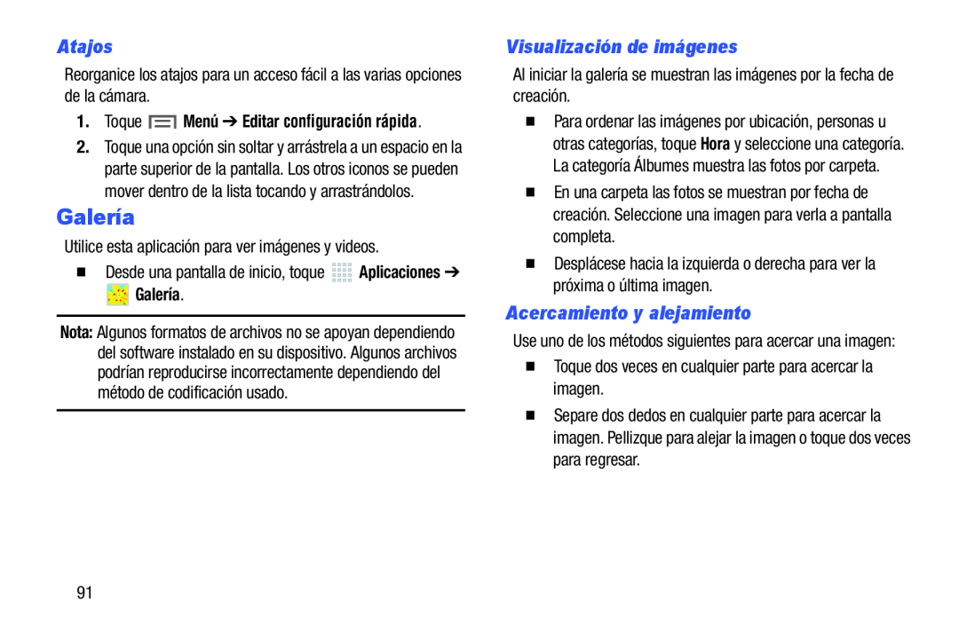 Atajos Visualización de imágenes