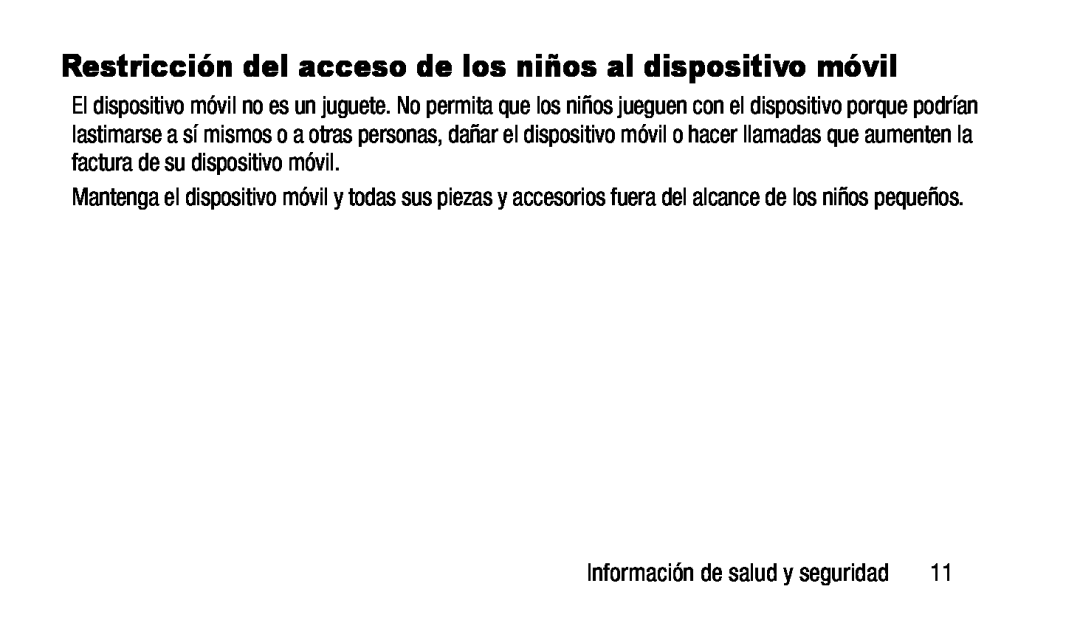 Restricción del acceso de los niños al dispositivo móvil