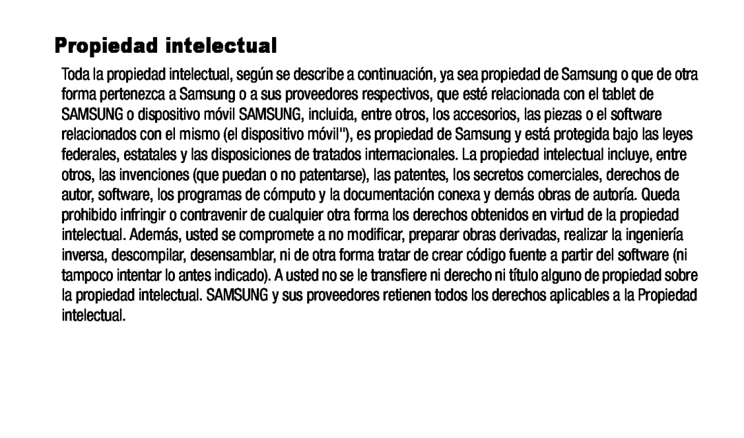 Propiedad intelectual Galaxy Note 10.1 2014 Edition T-Mobile